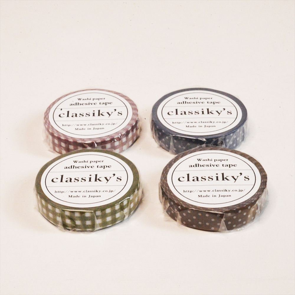 Gingham Washi Tape - Khaki Green