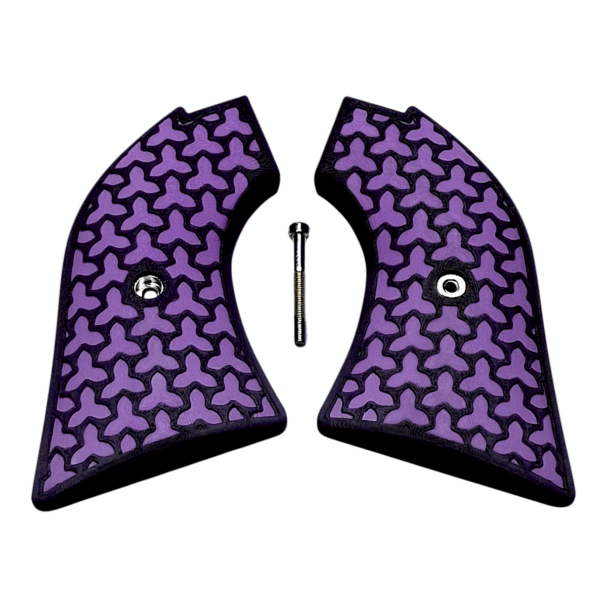 Purple & Black Fusion Printed Heritage Rough Rider Grips