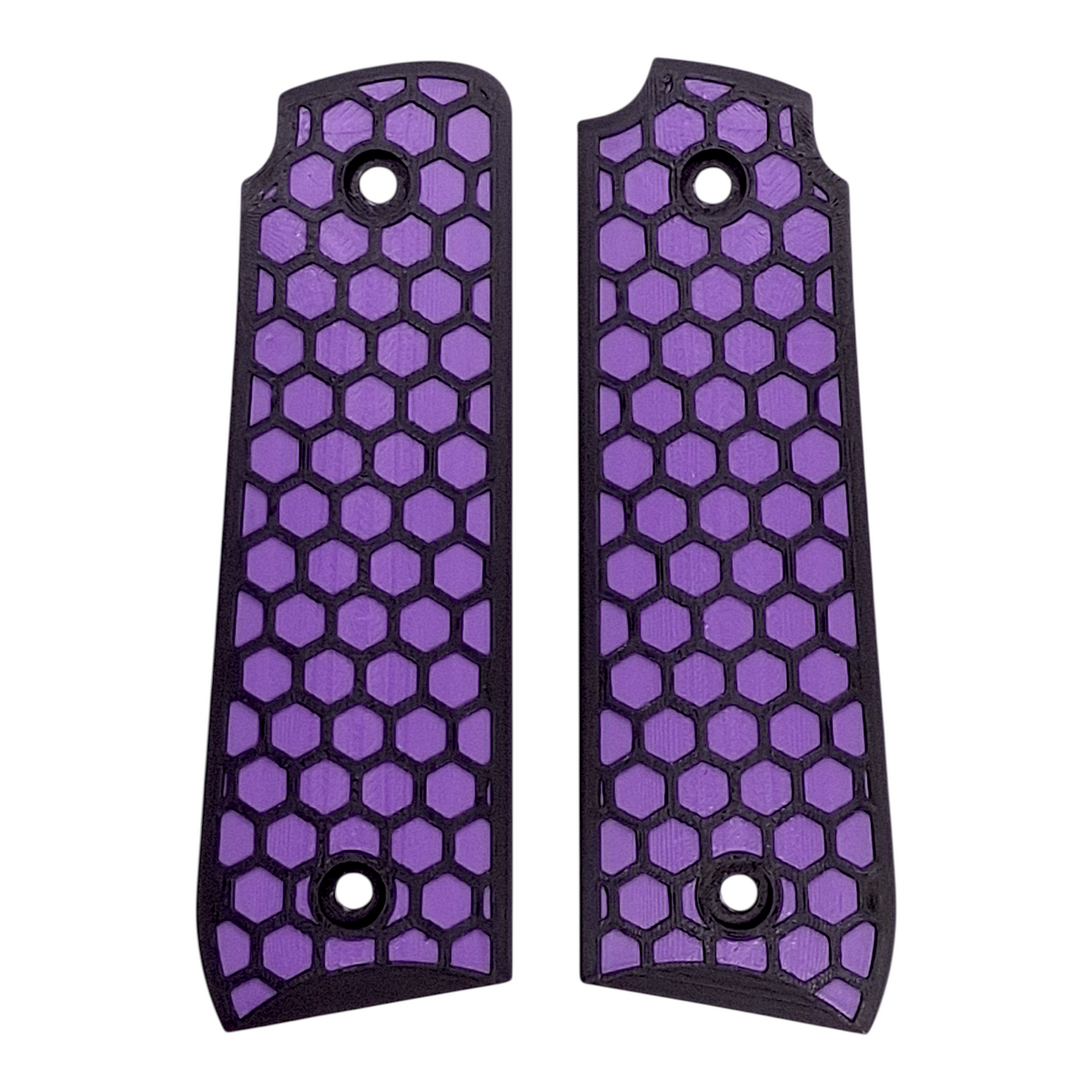 Purple & Black Honeycomb Printed Ruger Mark IV 22/45 Grips