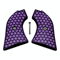 Purple & Black Honeycomb Printed Heritage Rough Rider Grips