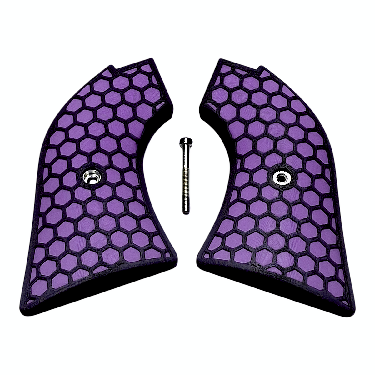 Purple & Black Honeycomb Printed Heritage Rough Rider Grips