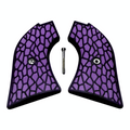 Purple & Black Reptile Printed Heritage Rough Rider Grips