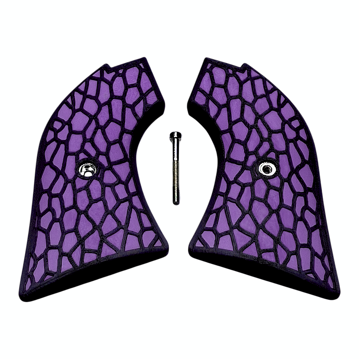 Purple & Black Reptile Printed Heritage Rough Rider Grips