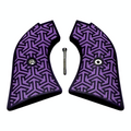 Purple & Black Tritessel Printed Heritage Rough Rider Grips
