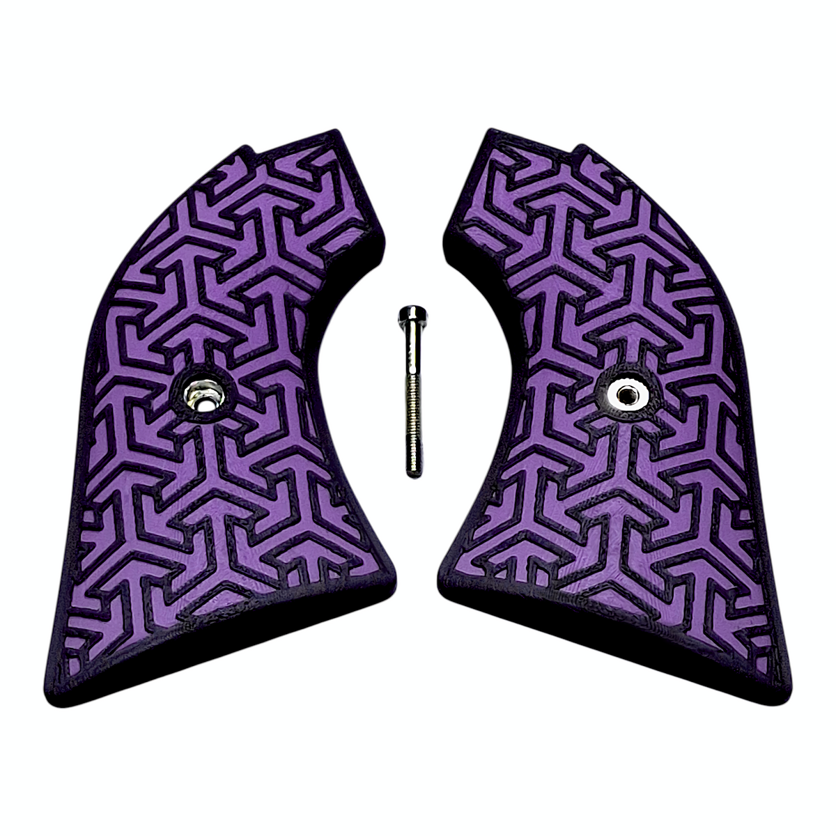 Purple & Black Tritessel Printed Heritage Rough Rider Grips