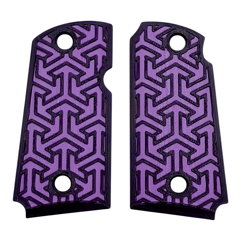 Purple & Black Tritessel Printed Kimber Micro 9 Grips