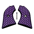 Purple & Black Weave Printed Heritage Rough Rider Grips
