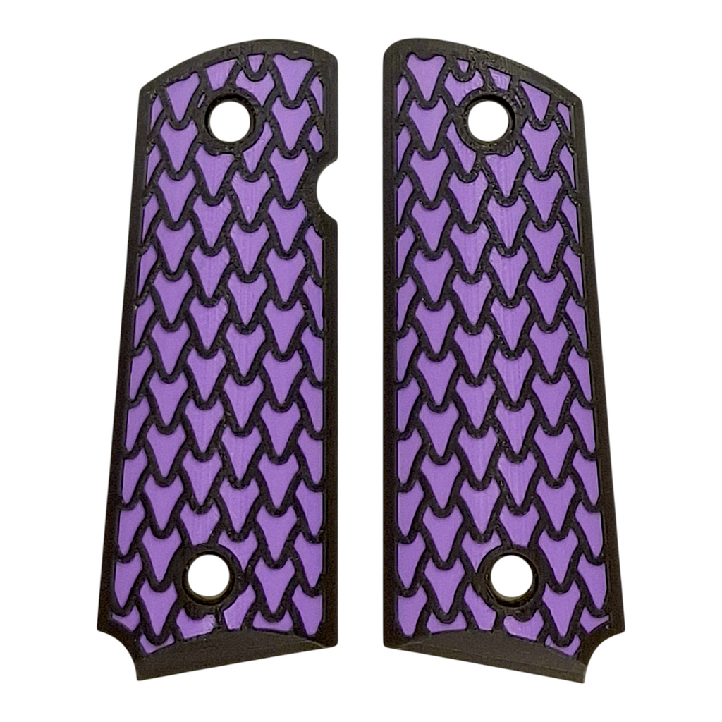 Purple & Black Dragon Scale Printed 1911 Grips (Compact)