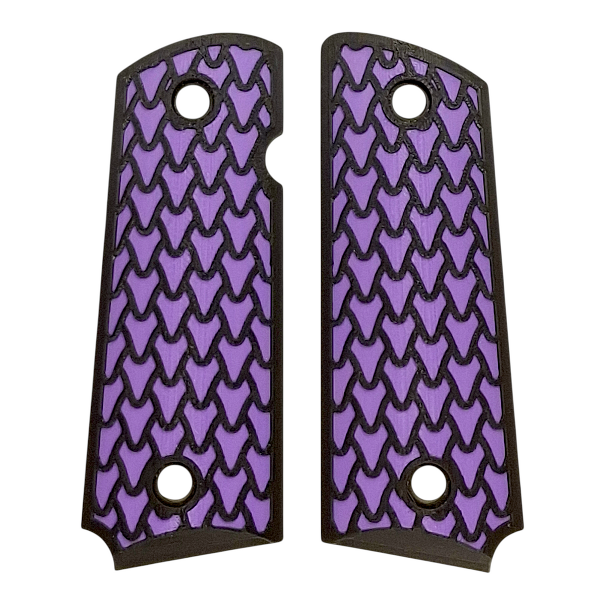 Purple & Black Dragon Scale Printed 1911 Grips (Compact)