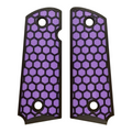 Purple & Black Honeycomb Printed 1911 Grips (Compact)