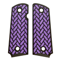 Purple & Black Weave Printed 1911 Grips (Compact)