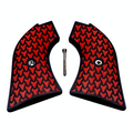 Red & Black Dragon Scale Printed Heritage Rough Rider Grips