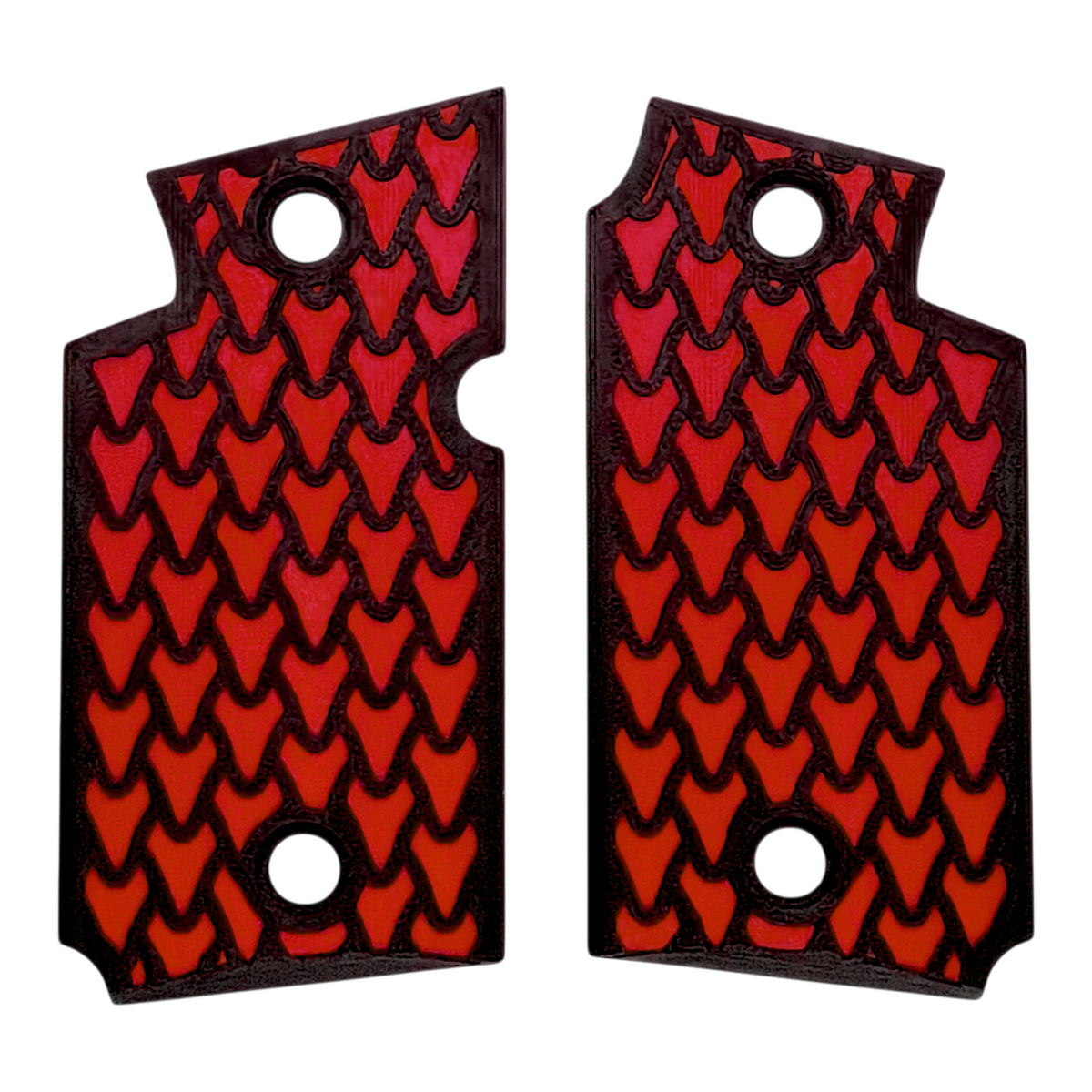 Red & Black Dragon Scale Printed Sig Sauer P938 Grips