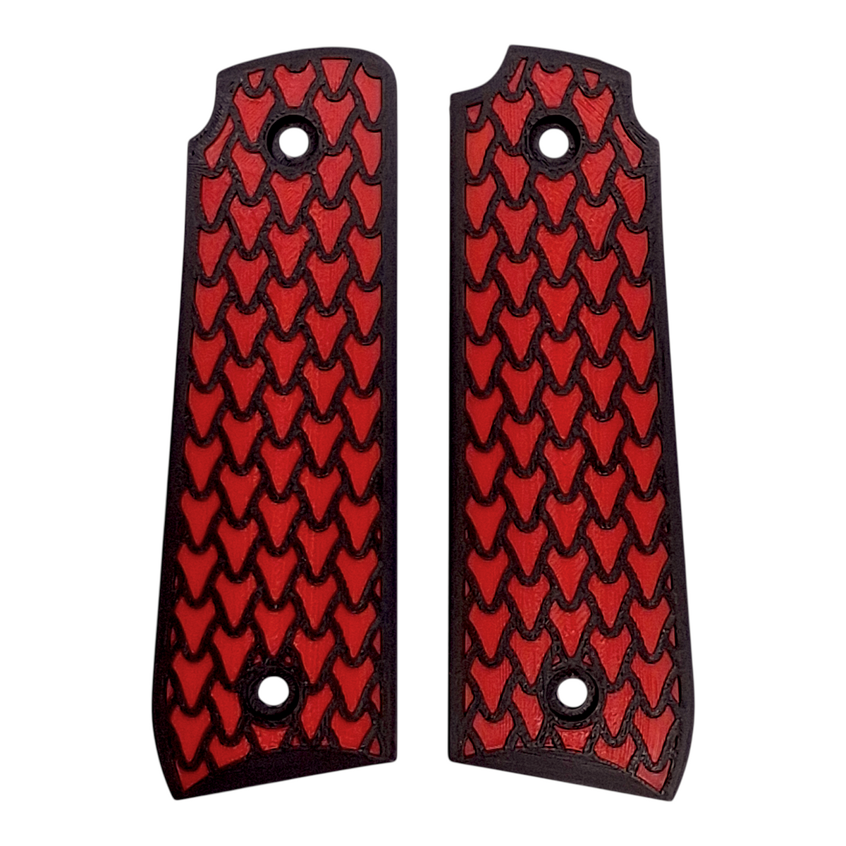 Red & Black Dragon Scale Printed Ruger Mark IV 22/45 Grips