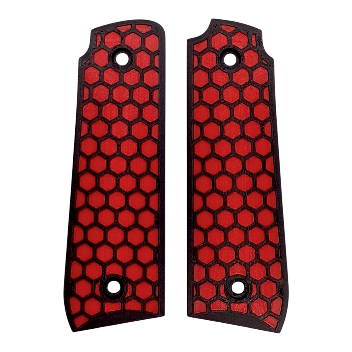 Red & Black Honeycomb Printed Ruger Mark IV 22/45 Grips