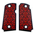 Red & Black Tritessel Printed Kimber Micro 9 Grips