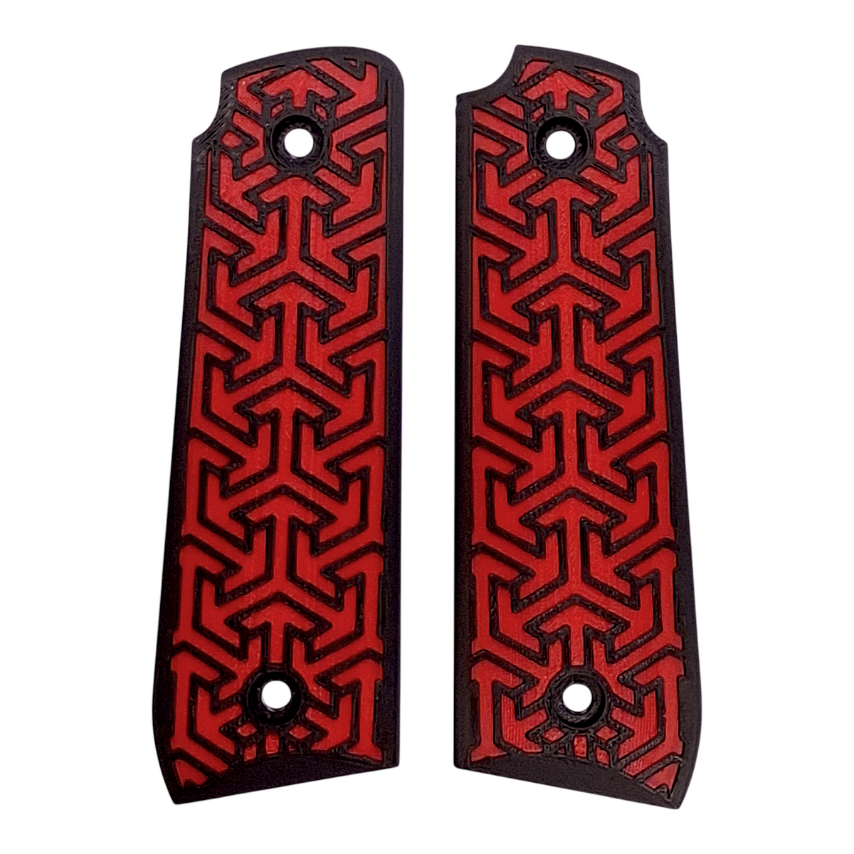 Red & Black Tritessel Printed Ruger Mark IV 22/45 Grips