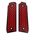Red & Black Weave Printed Ruger Mark IV 22/45 Grips