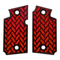 Red & Black Weave Printed Sig Sauer P938 Grips