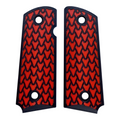 Red & Black Dragon Scale Printed 1911 Grips (Compact)