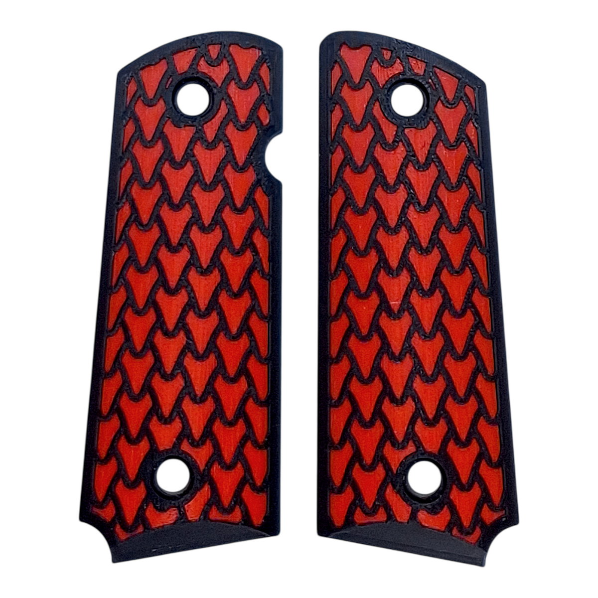 Red & Black Dragon Scale Printed 1911 Grips (Compact)