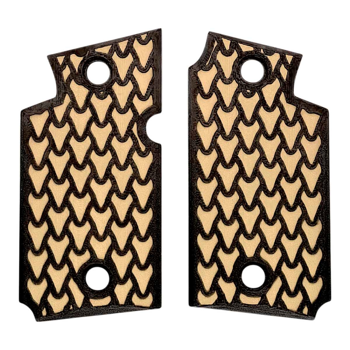 Desert Tan & Black Dragon Scale Printed Sig Sauer P938 Grips