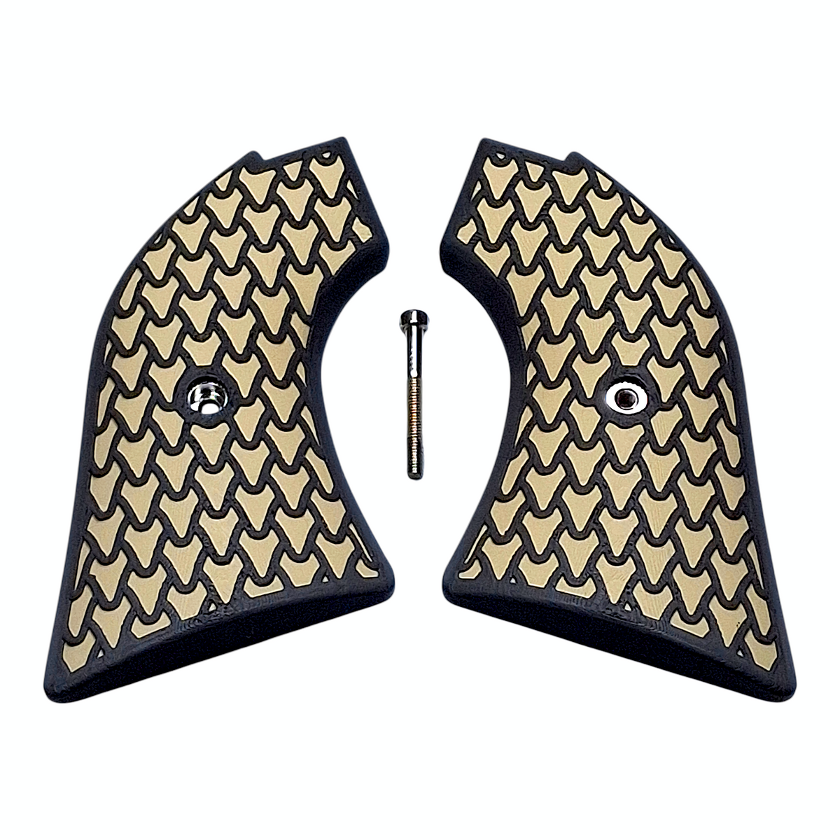 Desert Tan & Black Dragon Scale Printed Heritage Rough Rider Grips