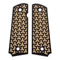 Desert Tan & Black Fusion Printed 1911 Grips (Full Size)