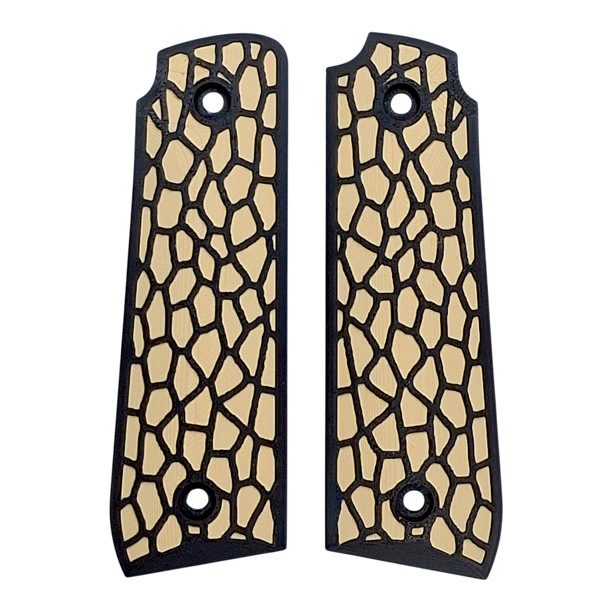 Desert Tan & Black Reptile Printed Ruger Mark IV 22/45 Grips