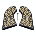 Desert Tan & Black Reptile Printed Heritage Rough Rider Grips