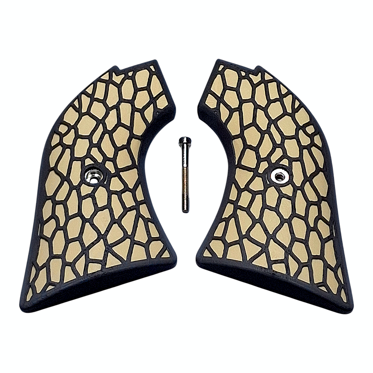 Desert Tan & Black Reptile Printed Heritage Rough Rider Grips