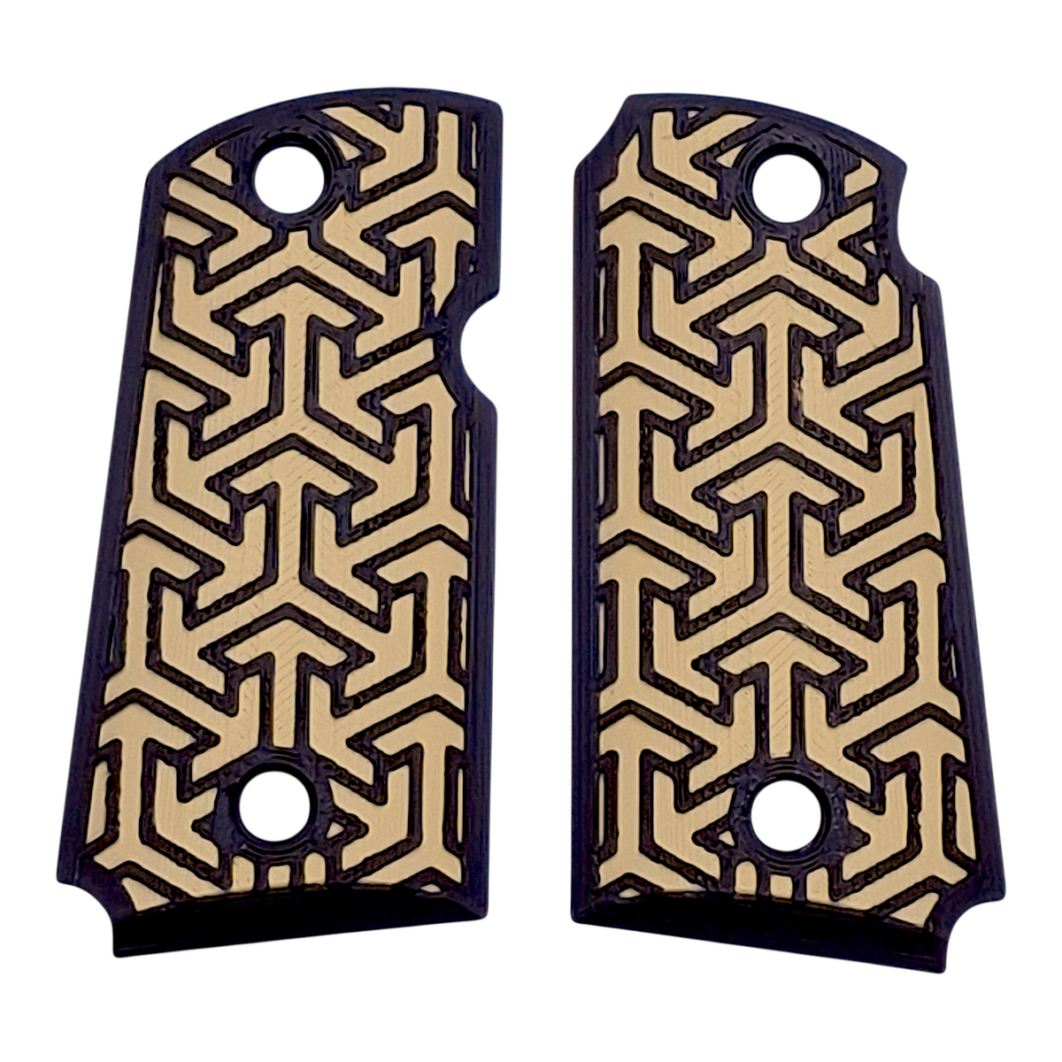 Desert Tan & Black Tritessel Printed Kimber Micro 9 Grips