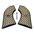 Desert Tan & Black Weave Printed Heritage Rough Rider Grips