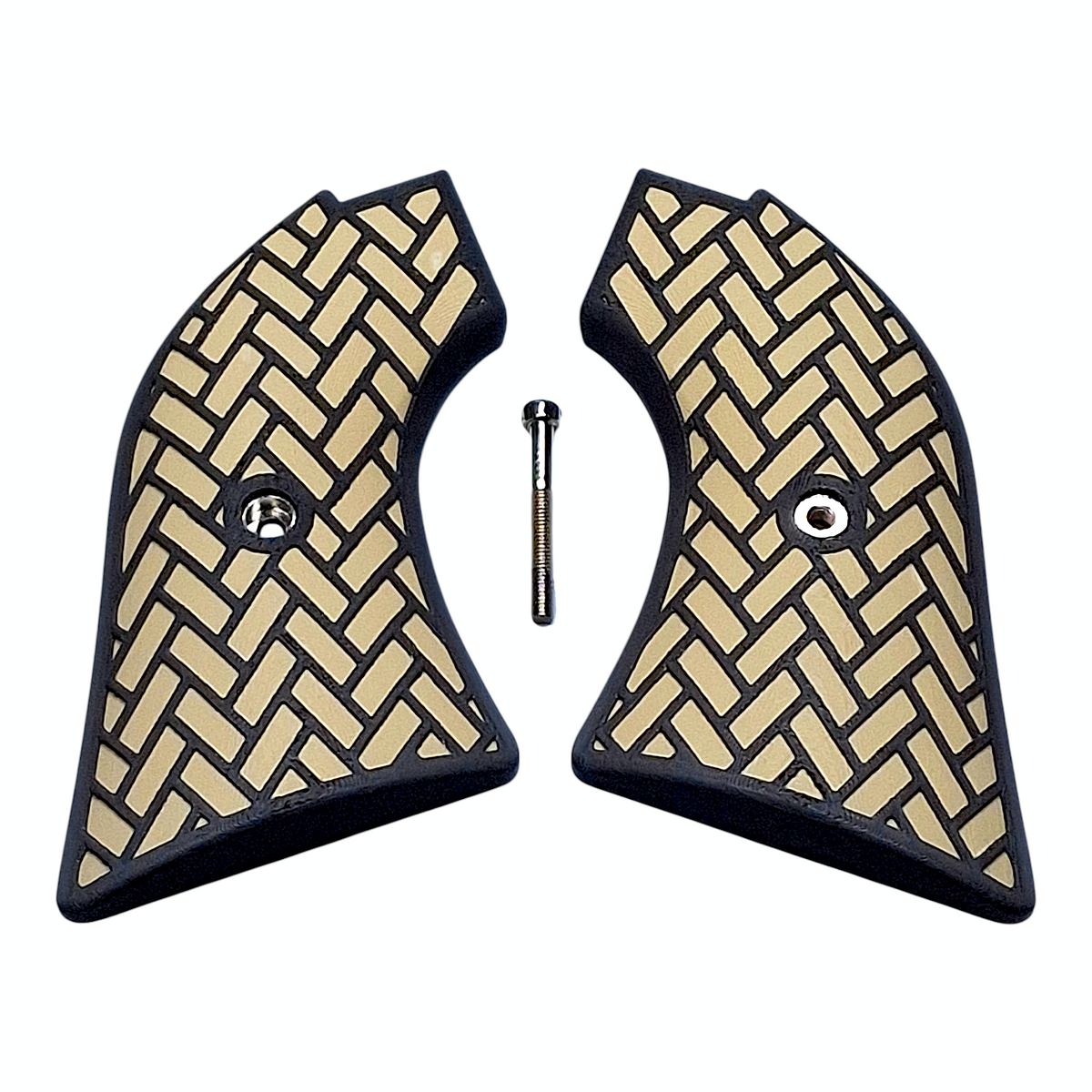 Desert Tan & Black Weave Printed Heritage Rough Rider Grips