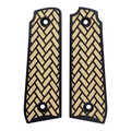 Desert Tan & Black Weave Printed Ruger Mark IV 22/45 Grips
