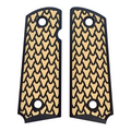 Desert Tan & Black Dragon Scale Printed 1911 Grips (Compact)