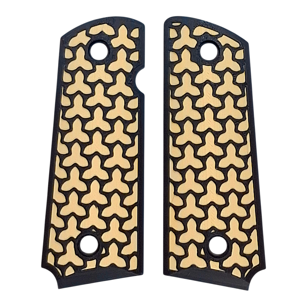 Desert Tan & Black Fusion Printed 1911 Grips (Compact)