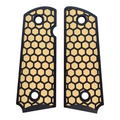 Desert Tan & Black Honeycomb Printed 1911 Grips (Compact)