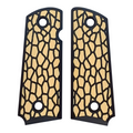 Desert Tan & Black Reptile Printed 1911 Grips (Compact)