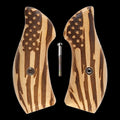 Maple American Flag Smith & Wesson J-Frame Grips