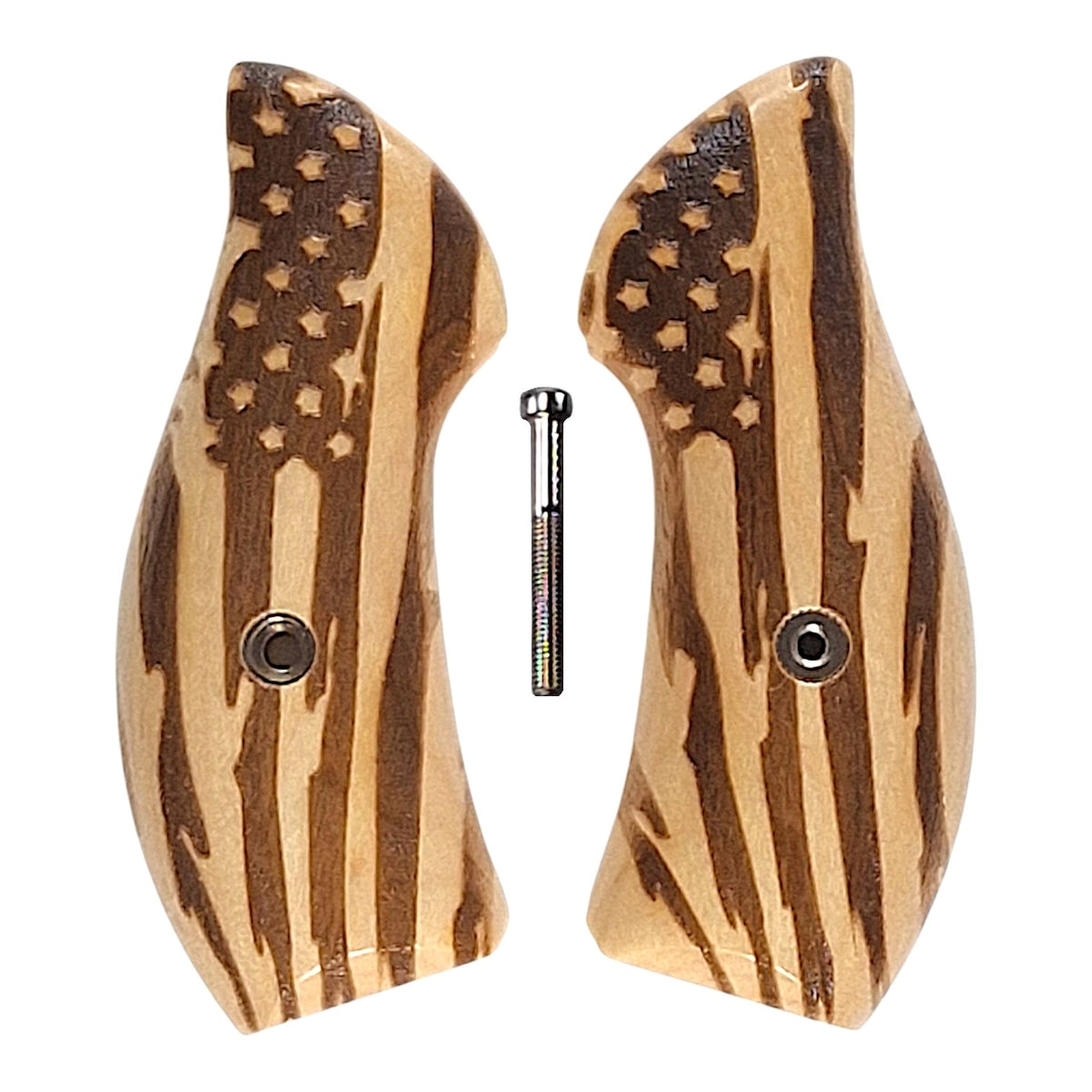 Maple American Flag Smith & Wesson J-Frame Grips