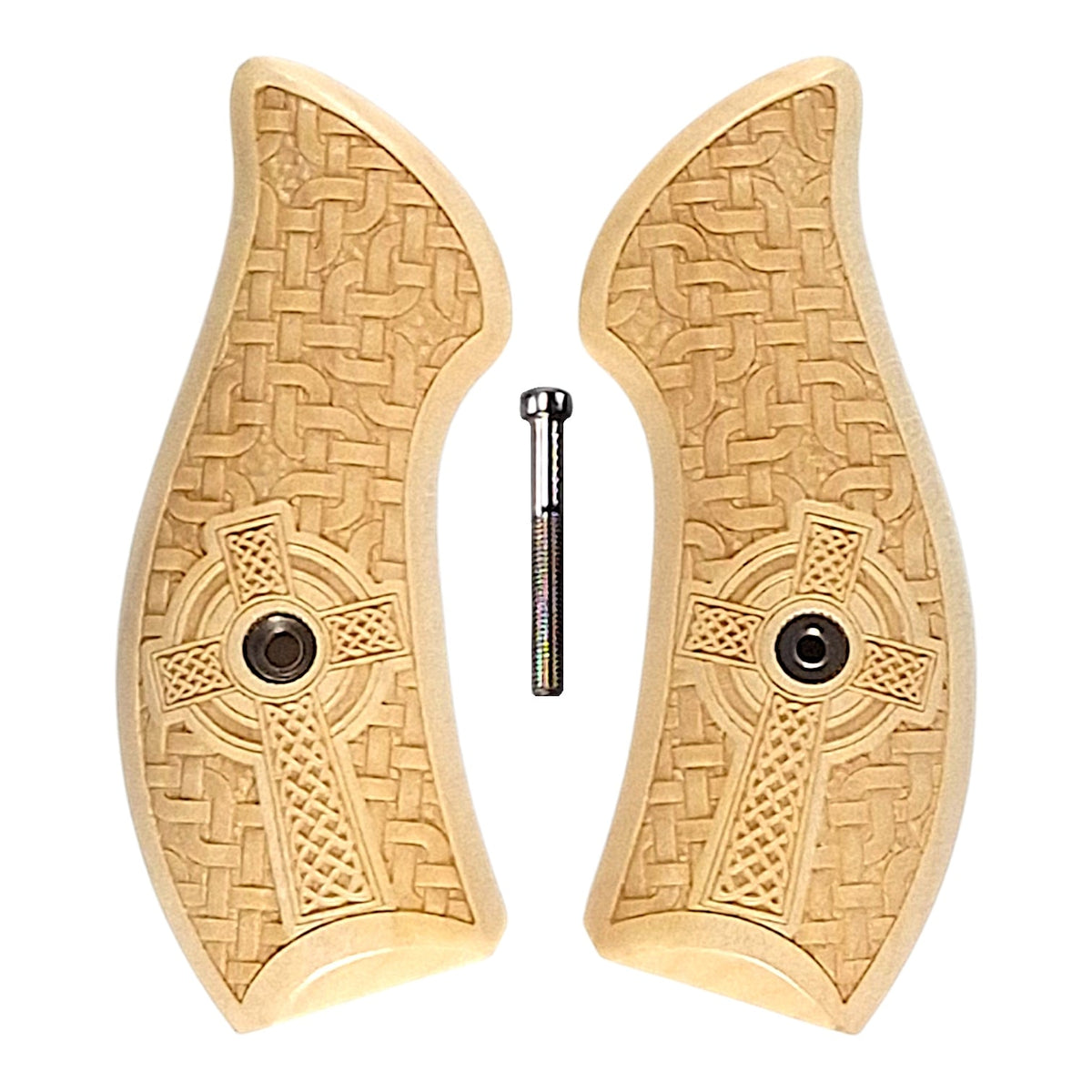 Maple Braided Celtic Cross Smith & Wesson J-Frame Grips