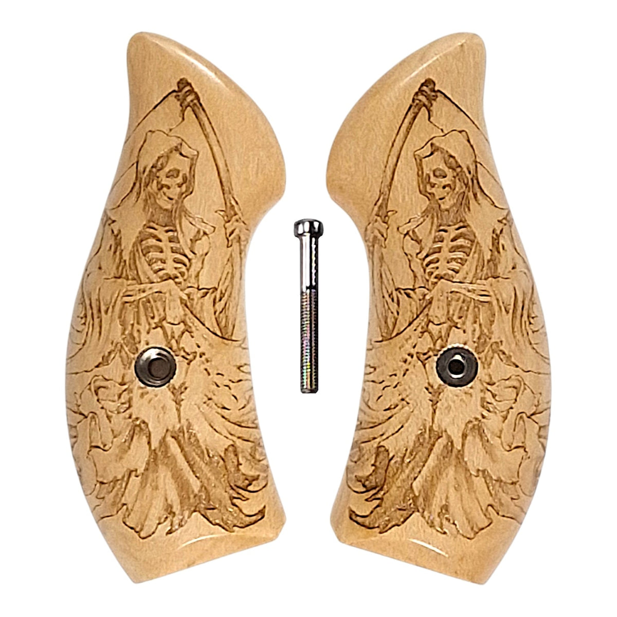 Maple Grim Reaper Smith & Wesson J-Frame Grips