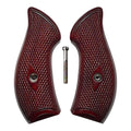 Rosewood Checkered Smith & Wesson J-Frame Grips