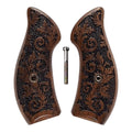 Walnut Floral Inked Smith & Wesson J-Frame Grips
