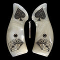 Pearl Dead Man's Hand Smith & Wesson J-Frame Grips