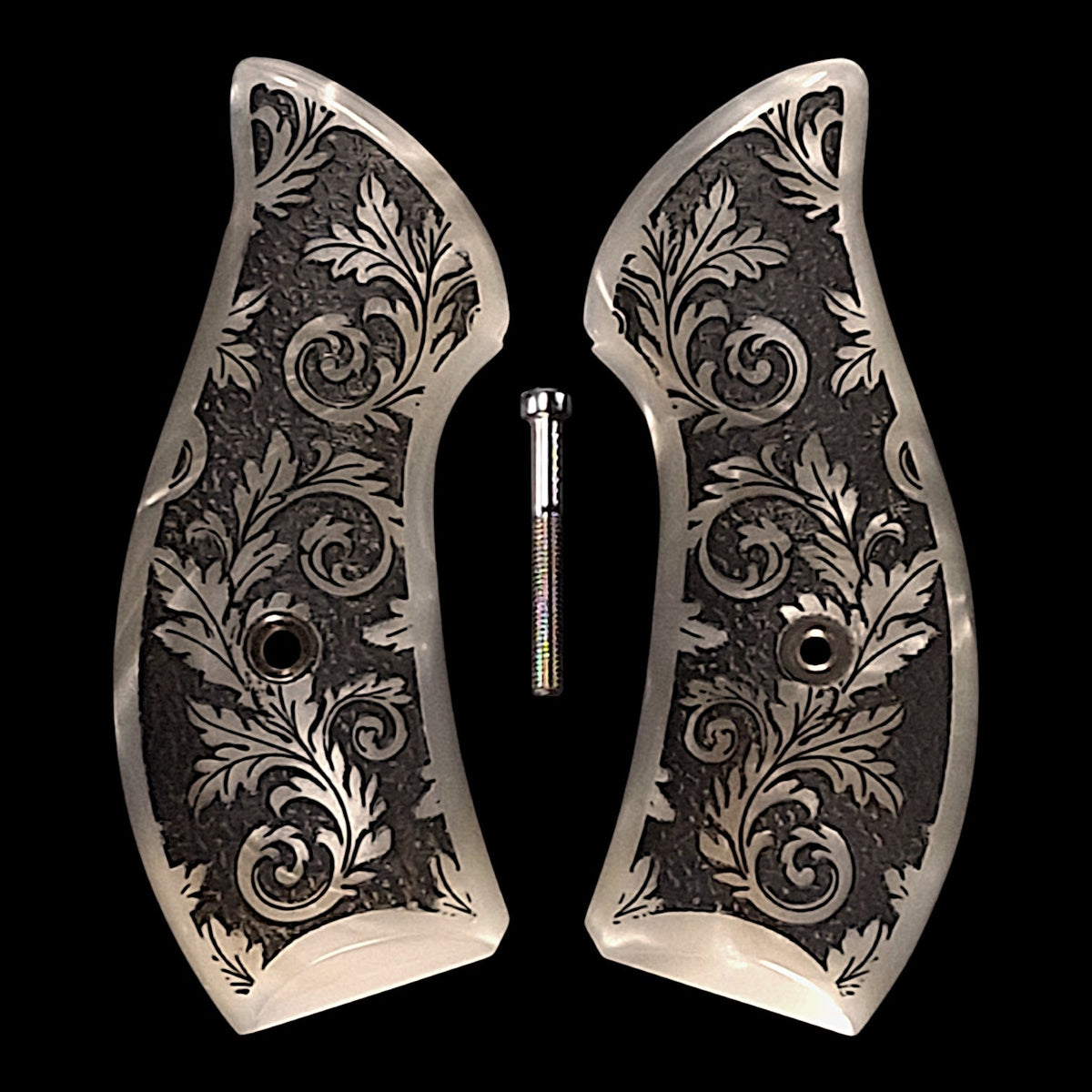 Pearl Floral Scroll Smith & Wesson J-Frame Grips