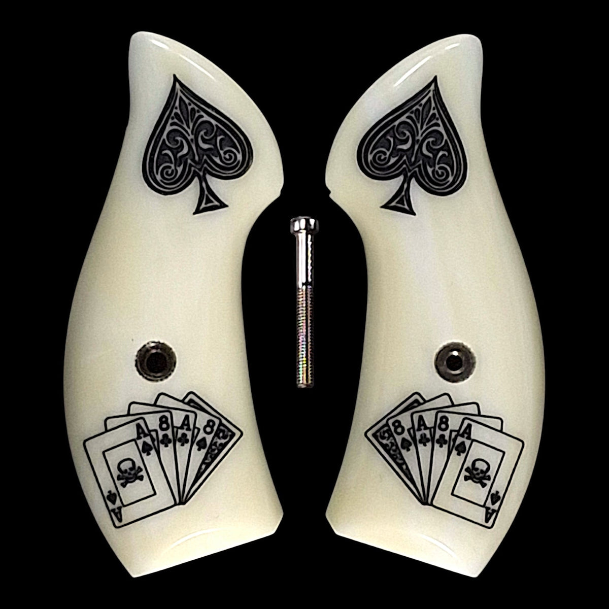 Faux Ivory Dead Man's Hand Smith & Wesson J-Frame Grips