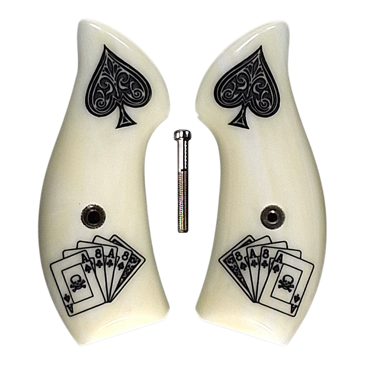 Faux Ivory Dead Man's Hand Smith & Wesson J-Frame Grips