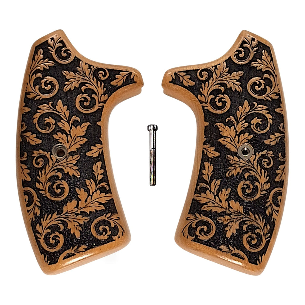 Cherry Inked Floral Extended Smith & Wesson J-Frame Grips